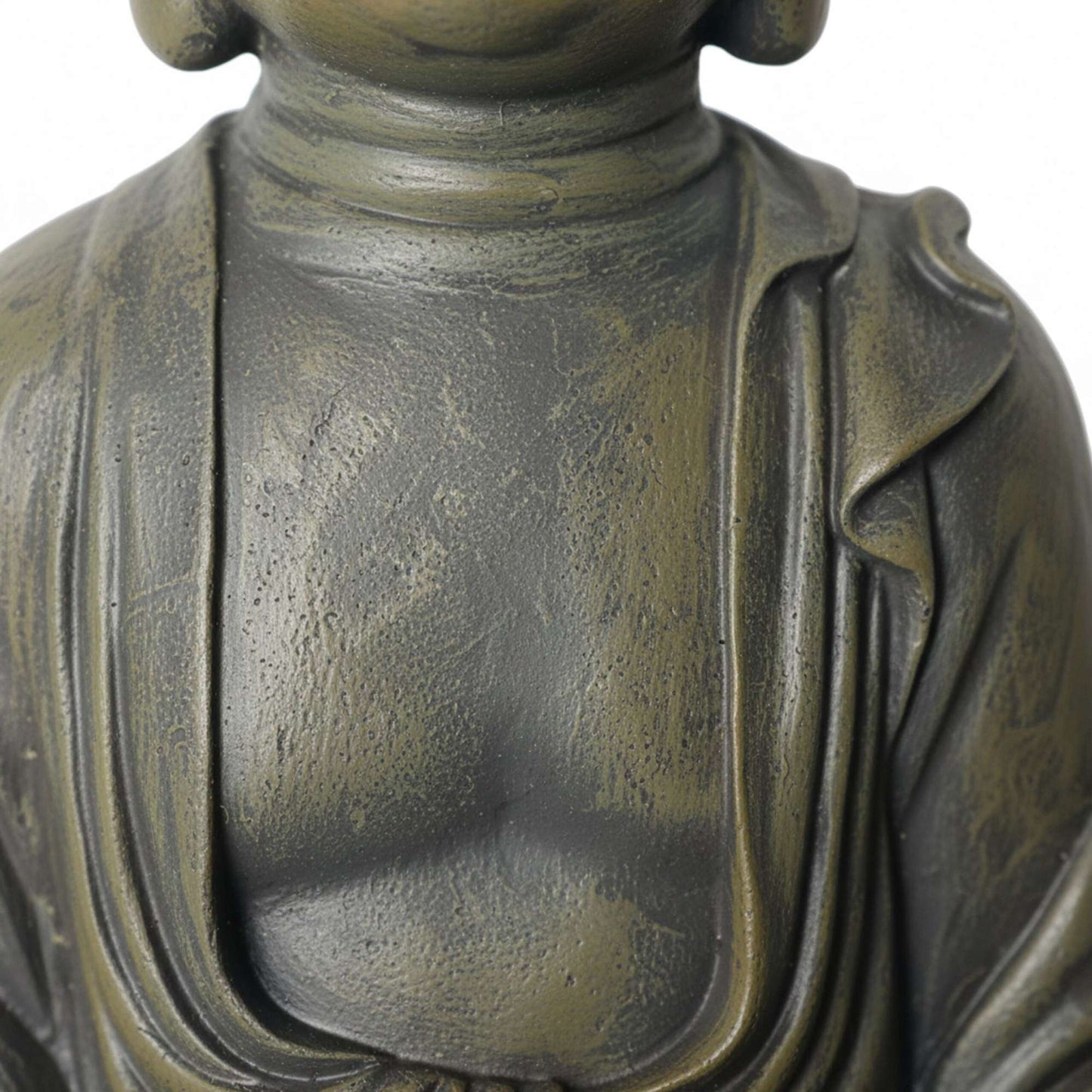 Buddha Statue 30cm with Lotus, Weatherproof Polyresin