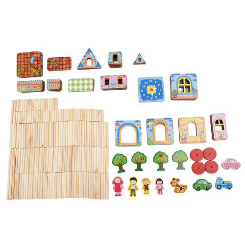 Building Blocks House Set, 268 Pieces, Ages 3+