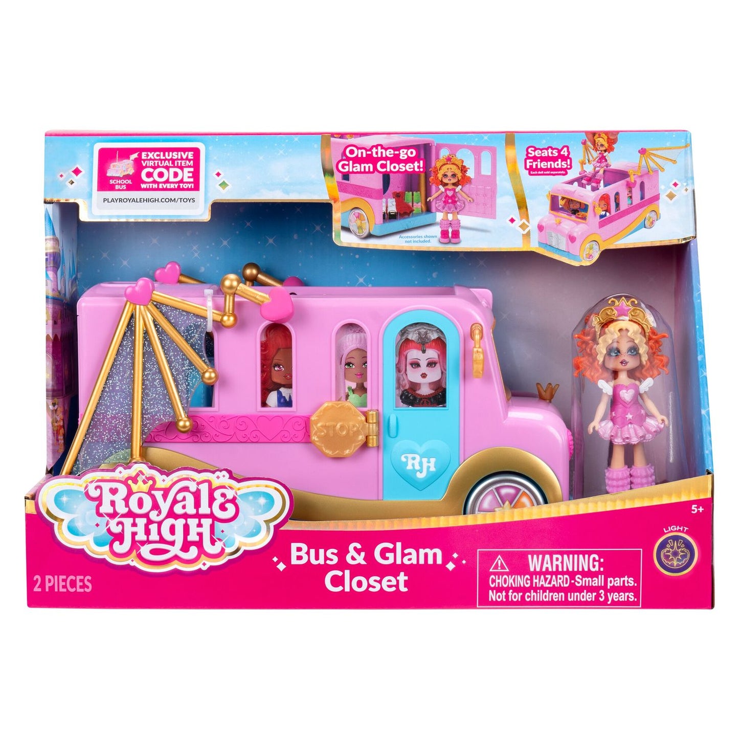 Bus & Glam Closet for Royal High Dolls, Storage & Display