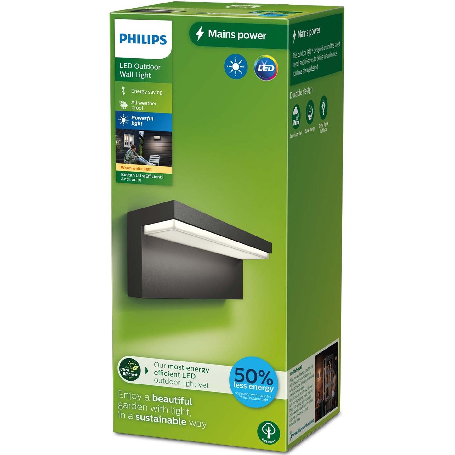 Bustan Wall Ultra Efficient LED 3.8W 800lm Anthracite