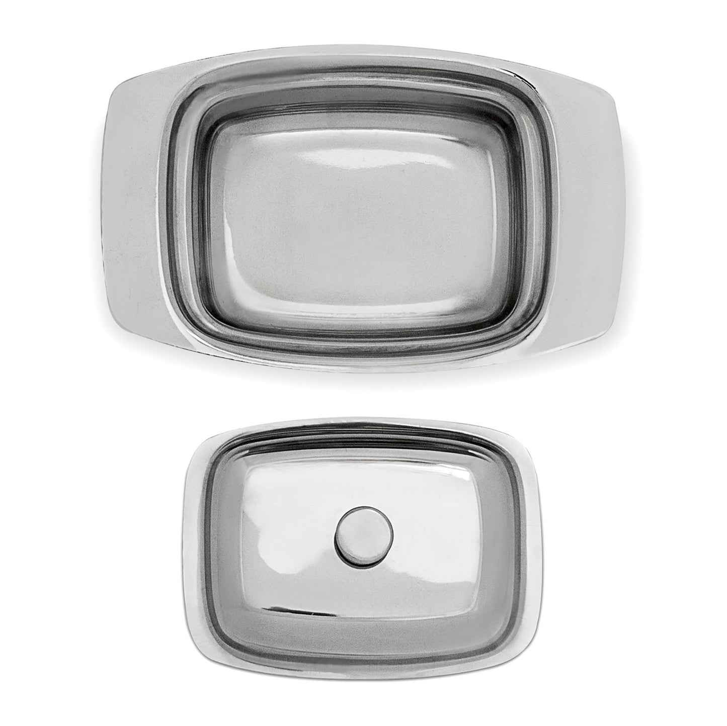 Butter Dish Stainless Steel with Handle