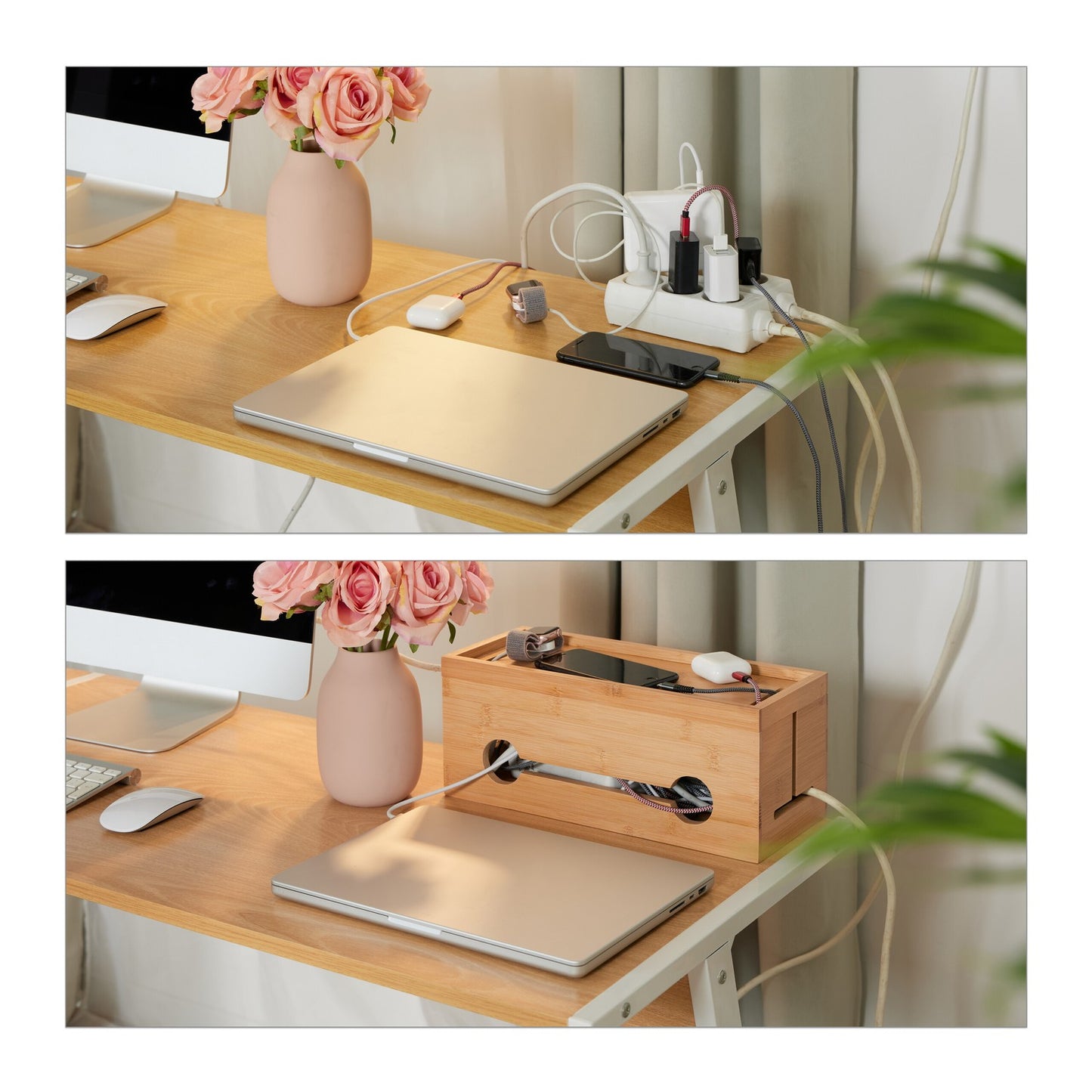 Cable box in bamboo