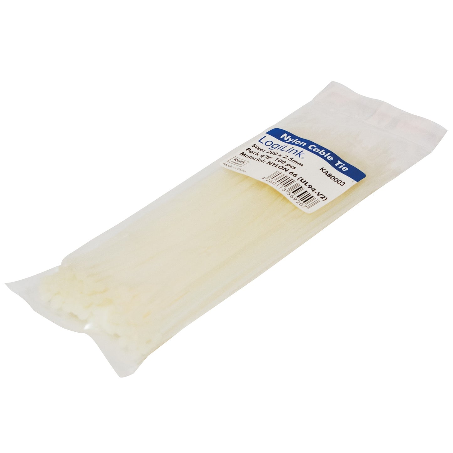 Cable ties 200x2.5mm 11kg 100pcs