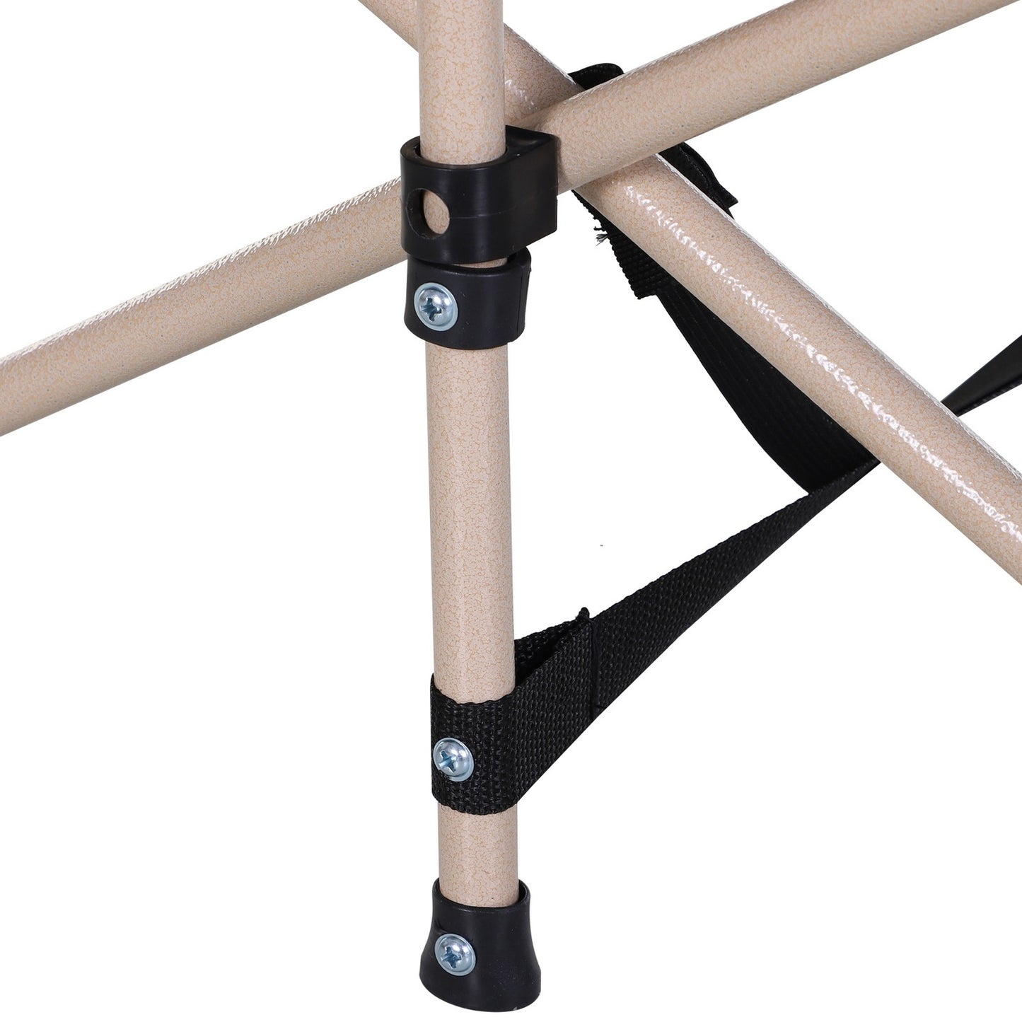 Folding steel camping bed with storage bag, 190x68x52cm