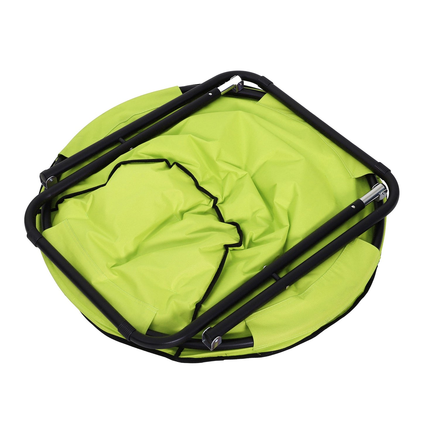 Folding outdoor camping chair, padded up to 120 kg, yellow