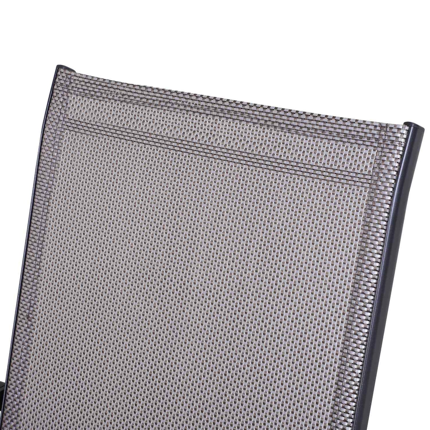 Camping folding chairs Set of 2, metal, armrests, gray