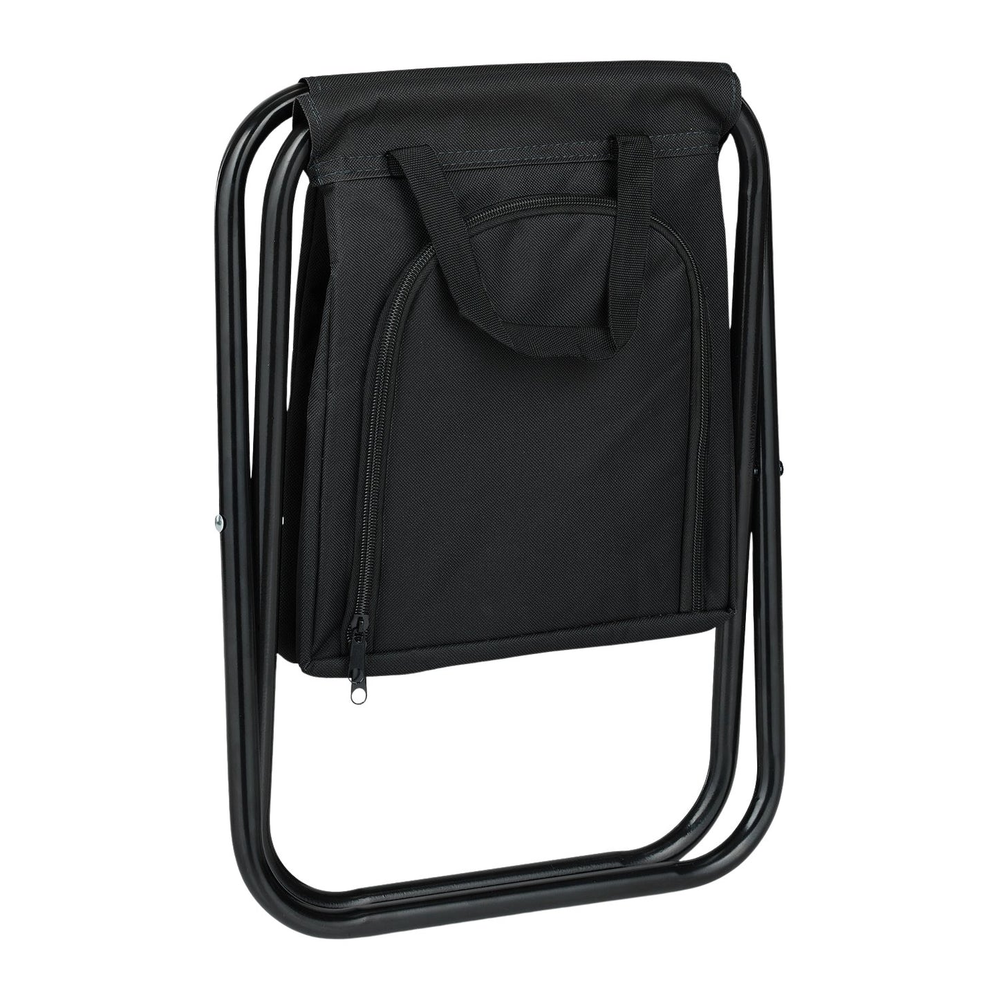Camping stool with cooler bag