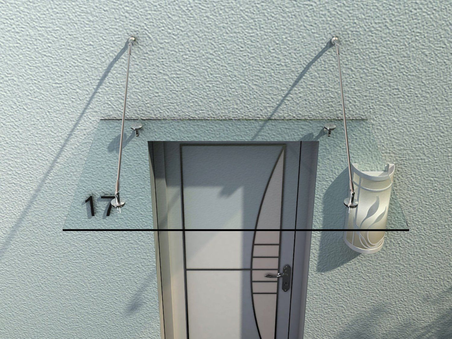 Tempered Glass Door Cover - 304 Stainless Steel, Multiple Sizes