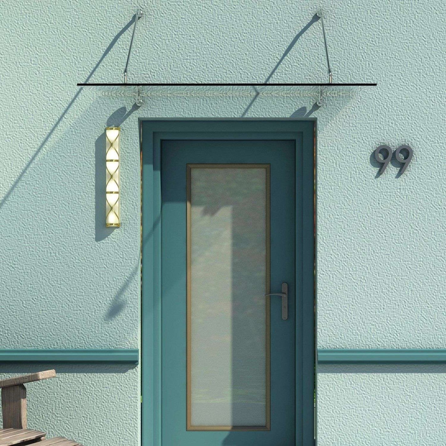Tempered Glass Door Cover - 304 Stainless Steel, Multiple Sizes
