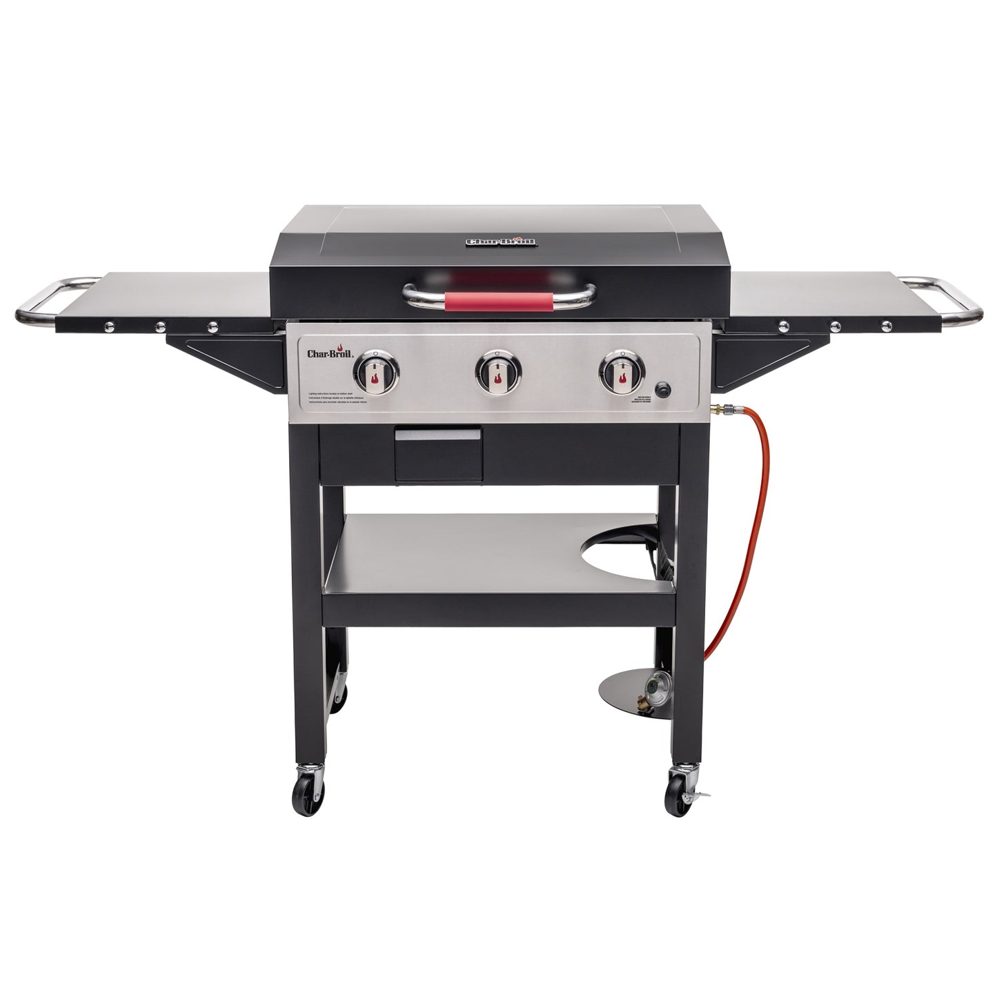 Cast Iron Griddle with Burners, 48x68 cm, Drip Tray