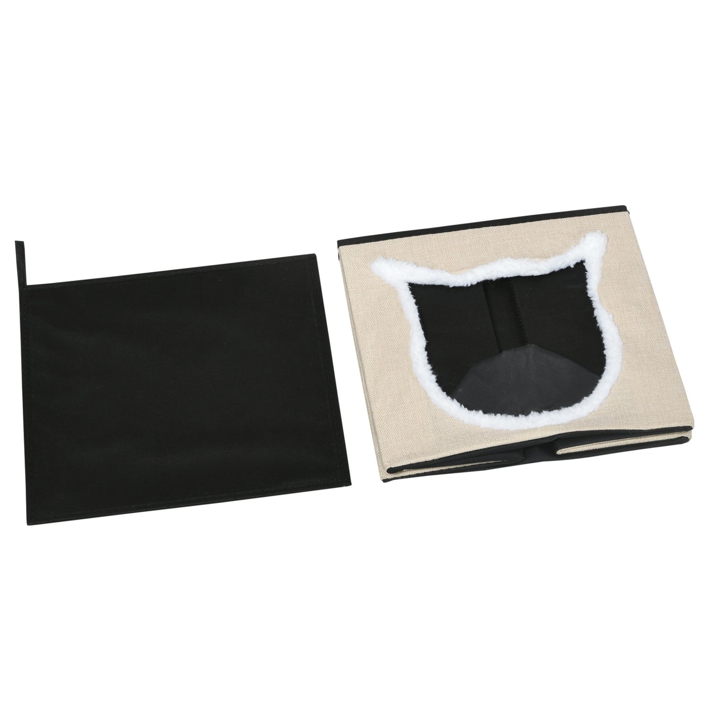 Cat cave with cushion and base, fits cats up to 5 kg, rustic brown