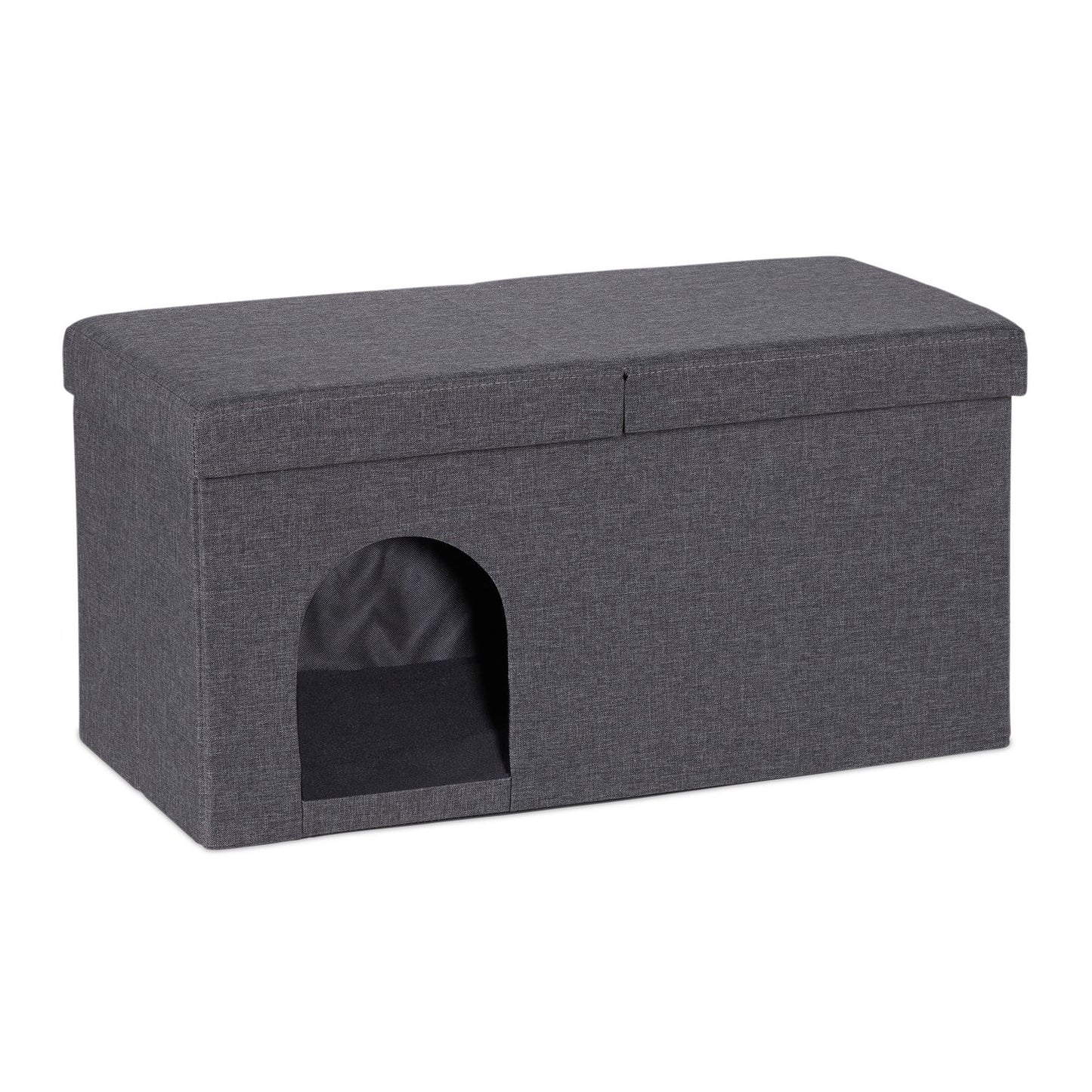 Cat Cave in Grey with Lid
