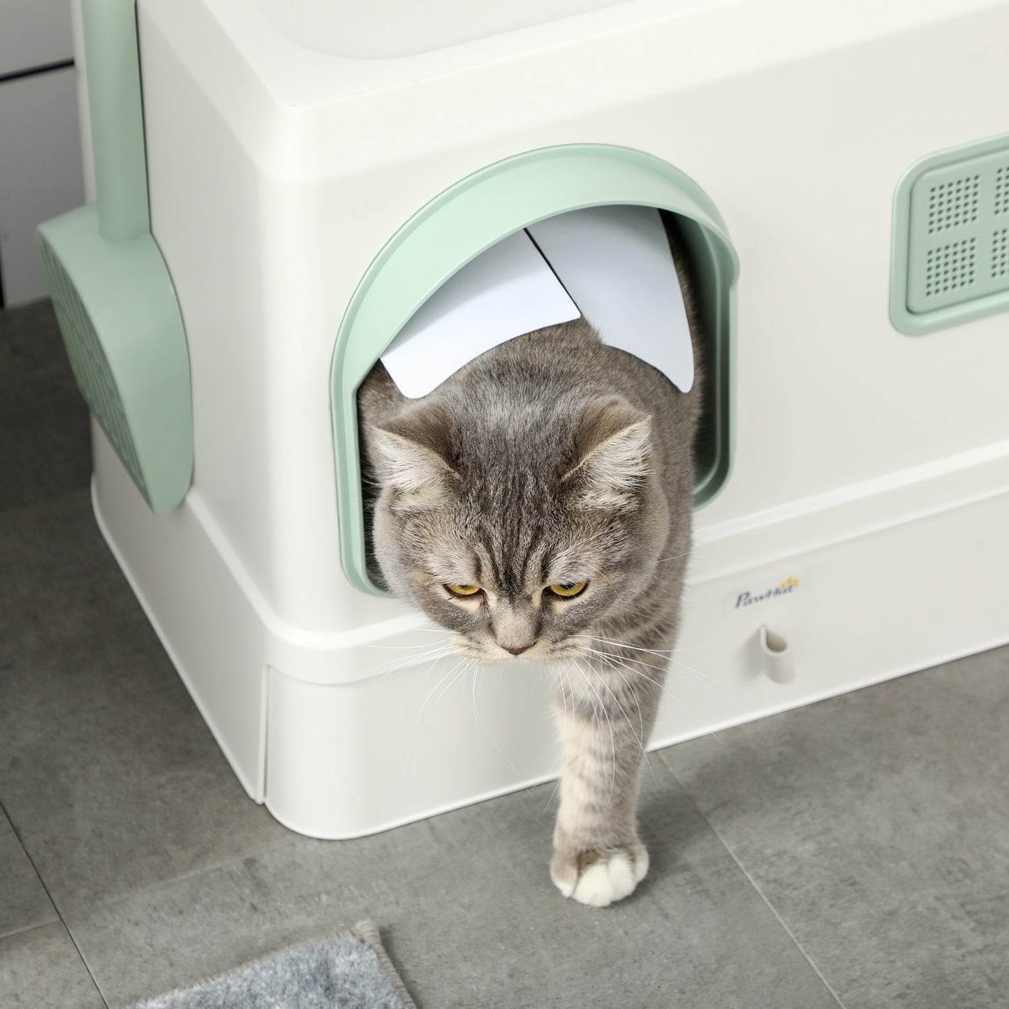 Cat litter with hood with box and odor remover 50x40x40Cm