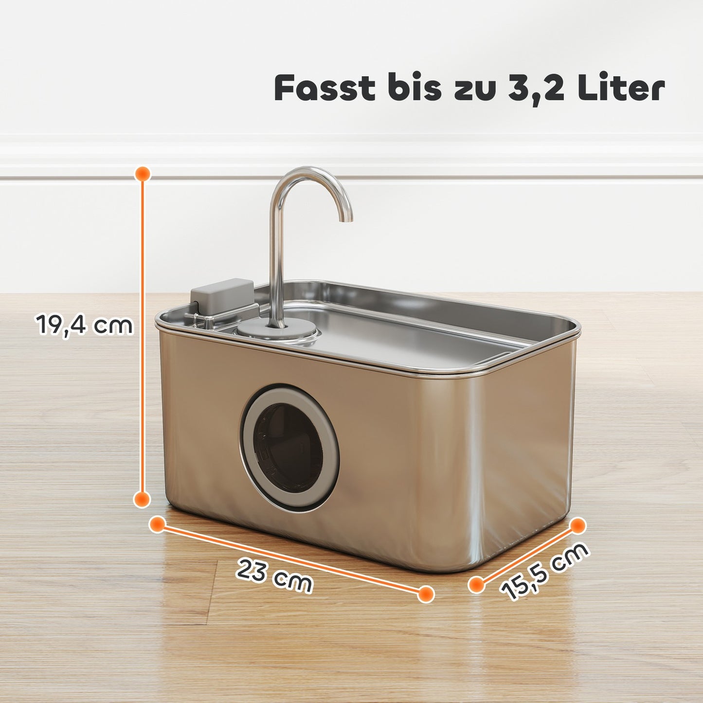 Cat fountain 3.2L drinking fountain for cats with quiet pump activated carbon filter