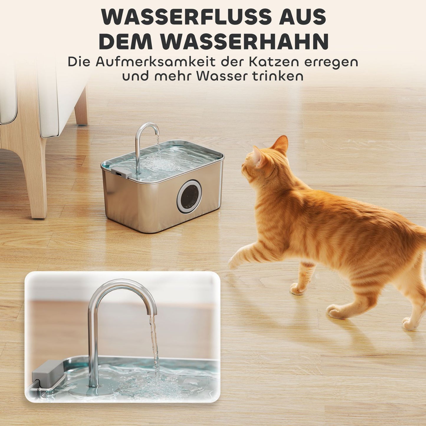 Cat fountain 3.2L drinking fountain for cats with quiet pump activated carbon filter