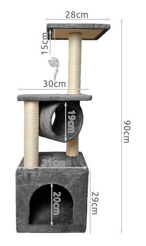 Cat tree 90 cm, gray