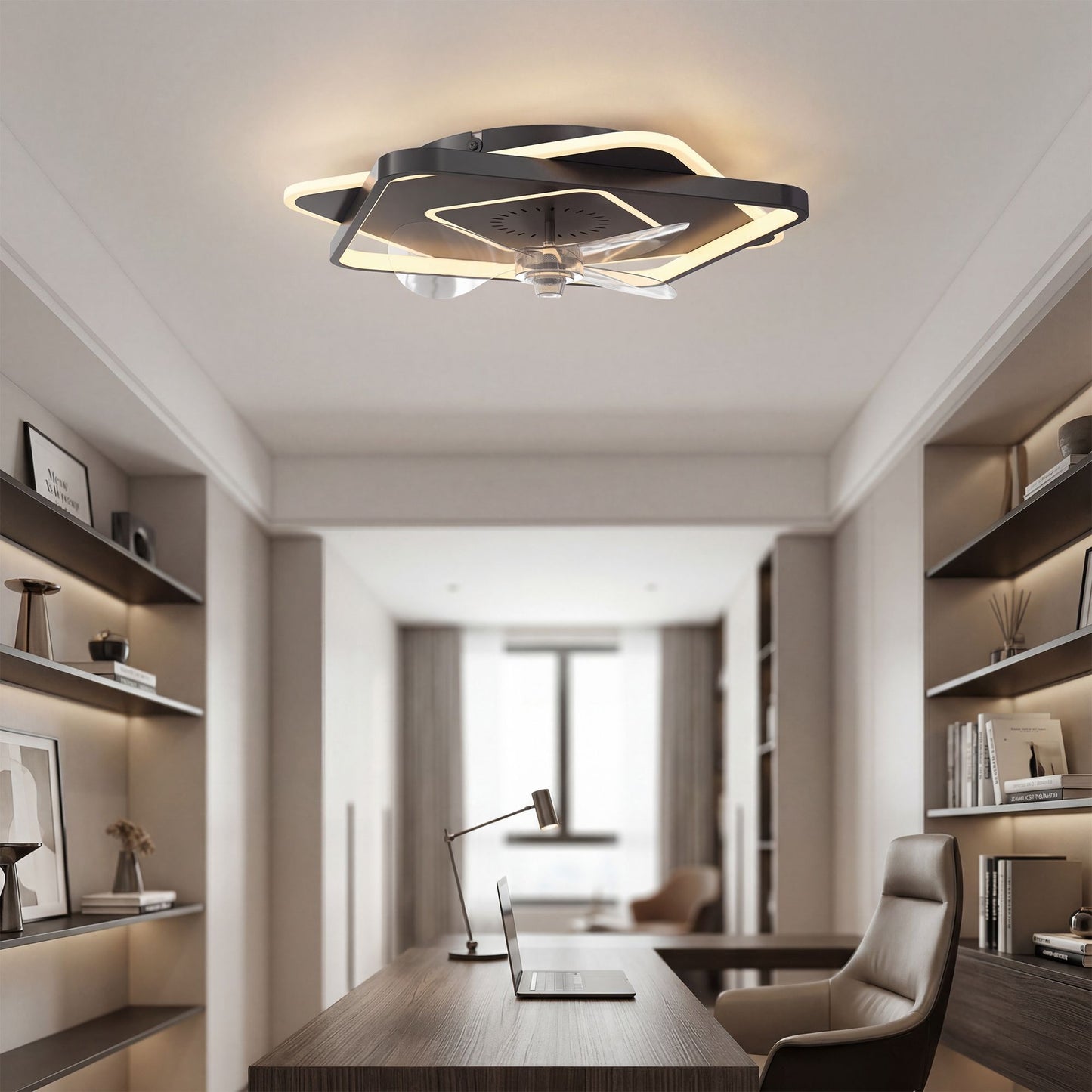 Ceiling Fan with Light, Remote Control, 6 Speeds, 3 Colors
