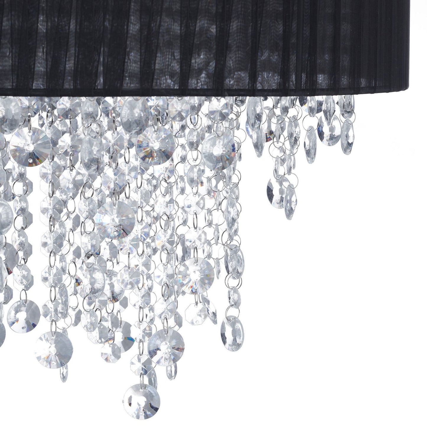 Ceiling lamp organza crystal black