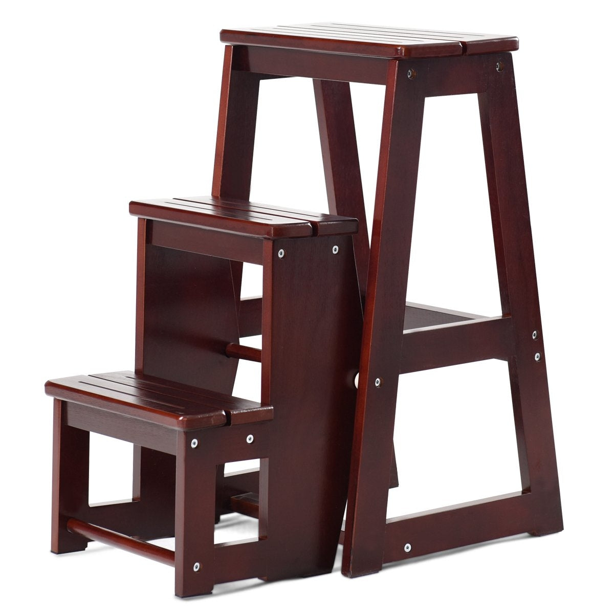 Chair Ladder Ladder Chair Stool Ladder Step Chair Step Stool Folding Step Ladder 3 Steps Brown
