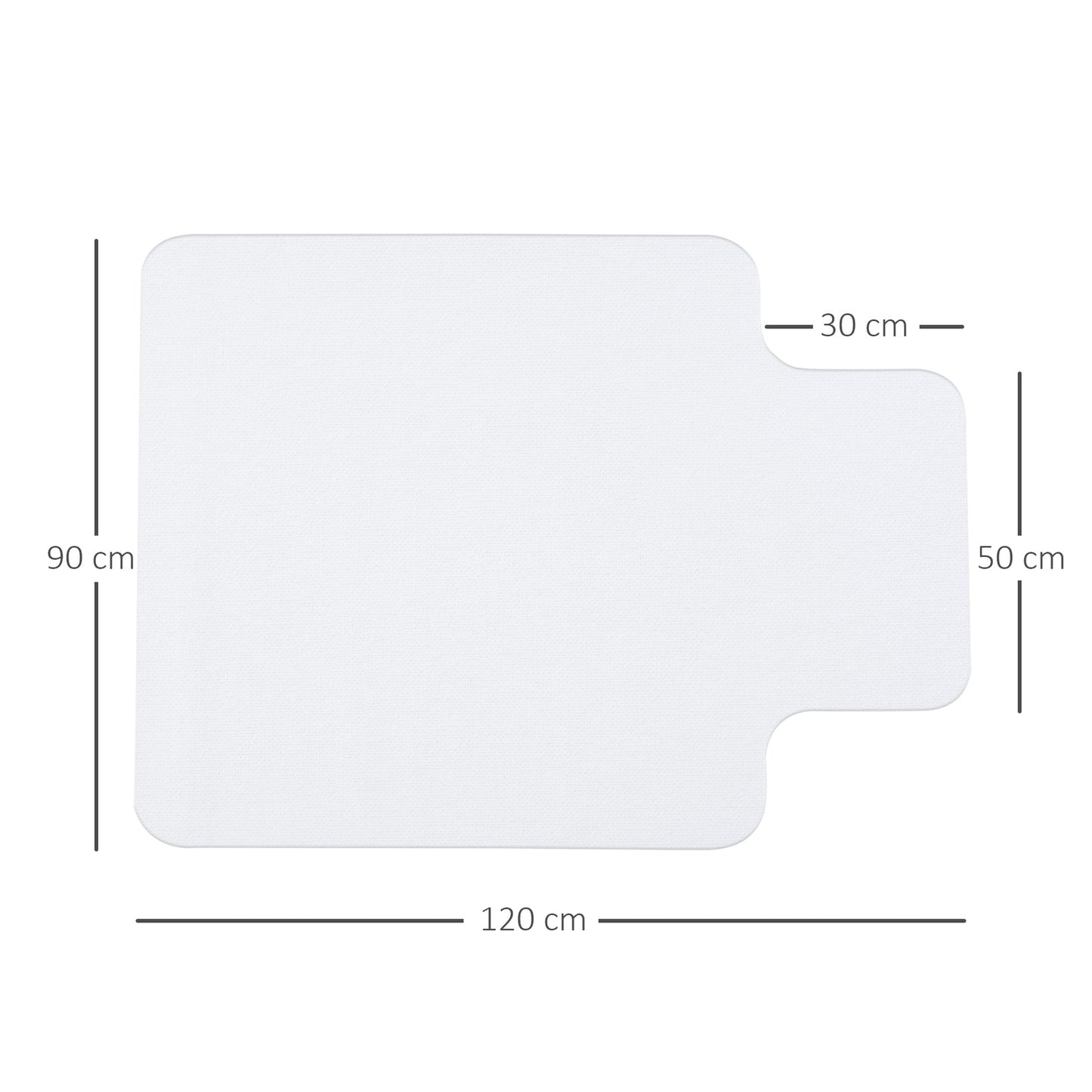 Chair mat for hard floors, 90 x 120 cm, non-slip, transparent floor mats to protect wood and tiles, for office and home