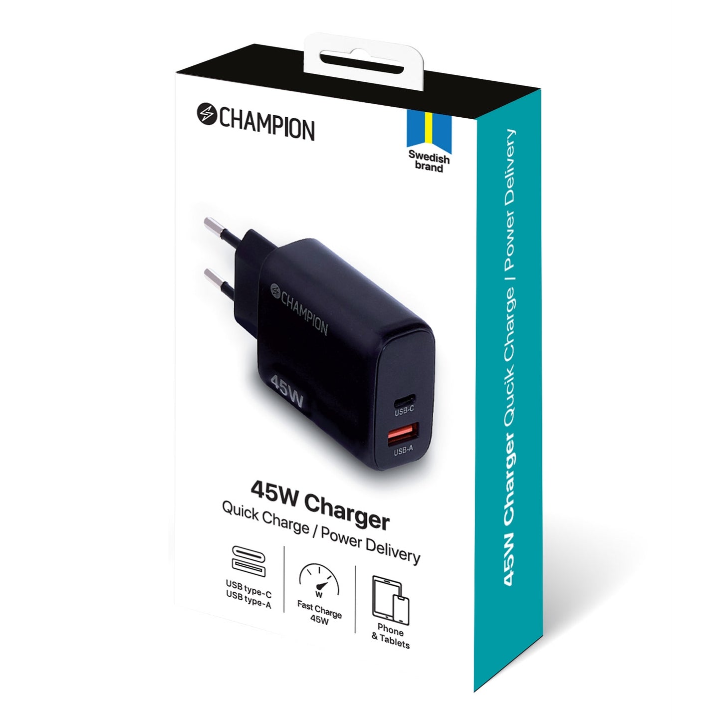 Charger 45W PD/QC Black