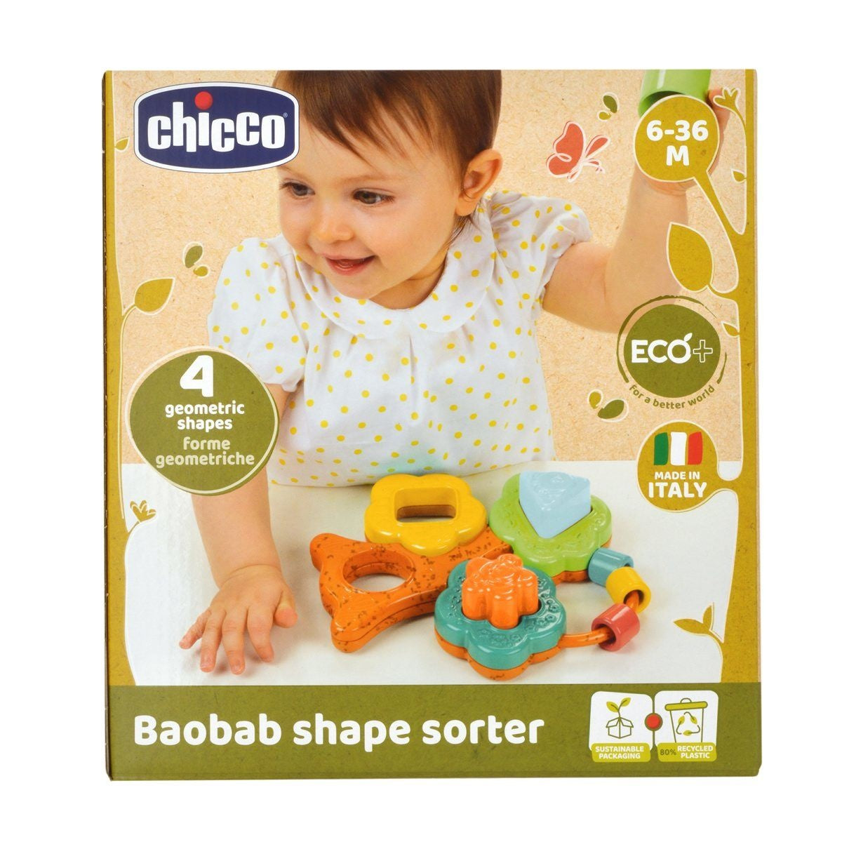 Chicco Educational Toy Baobab Shape Sorter Eco