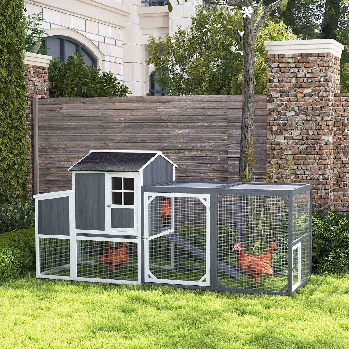 Wooden chicken house with nesting box, for 3-4 chickens