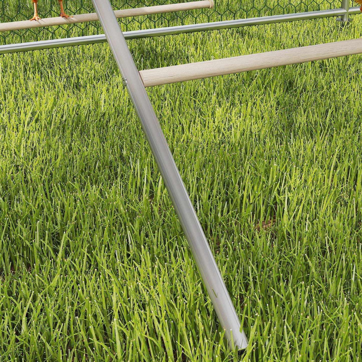 Chicken Playground with Adjustable Swing, 4 Perches, 82x150x110 cm