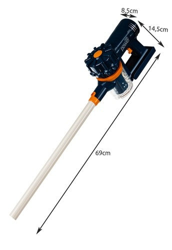 Children's upright vacuum cleaner - blue