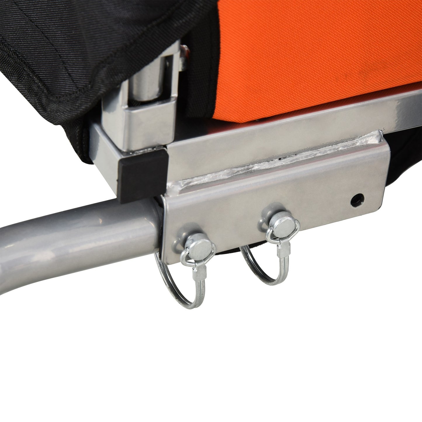 Children's bicycle stroller for 2, steel frame, safety belts