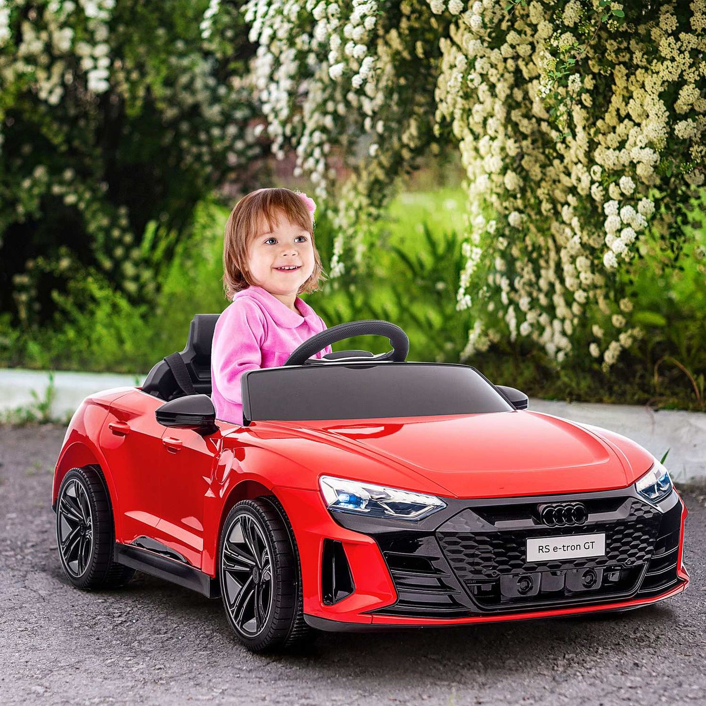 Electric riding car, remote control, music, light, ages 3-5, red