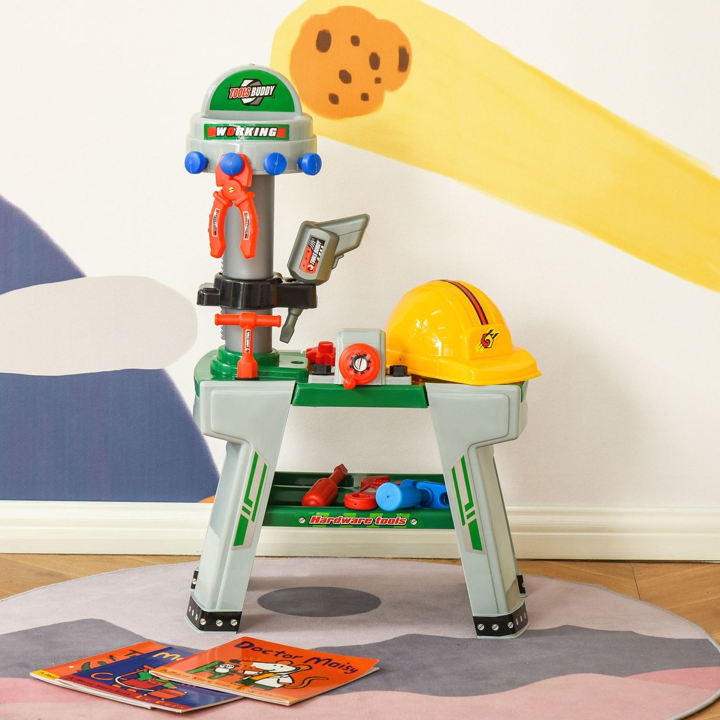 Workbench toy for kids, 37 tools and accessories, ages 3+
