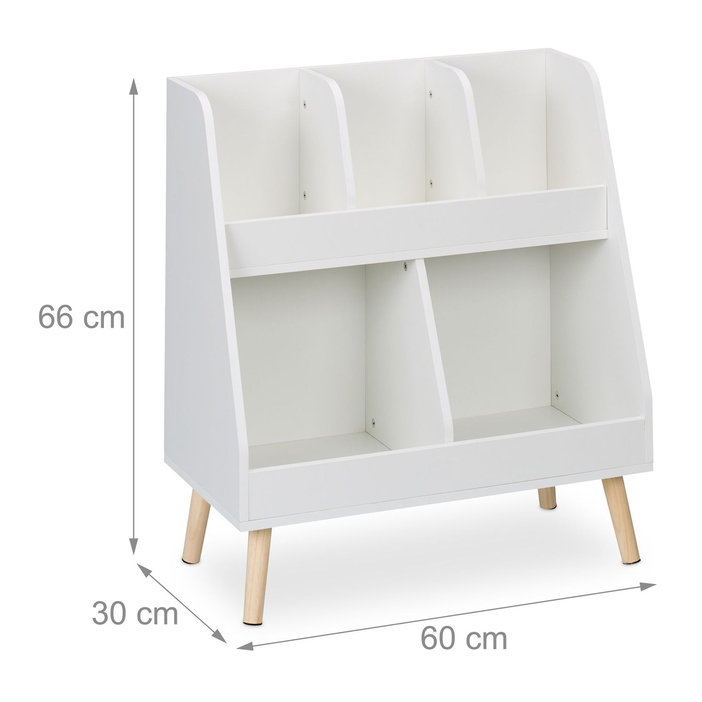 Children's Bookshelf, 5 Shelves, Toy Storage