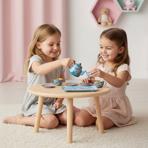 Children's Mermaid Tea Set – Metal, 9-Piece, BPA Free