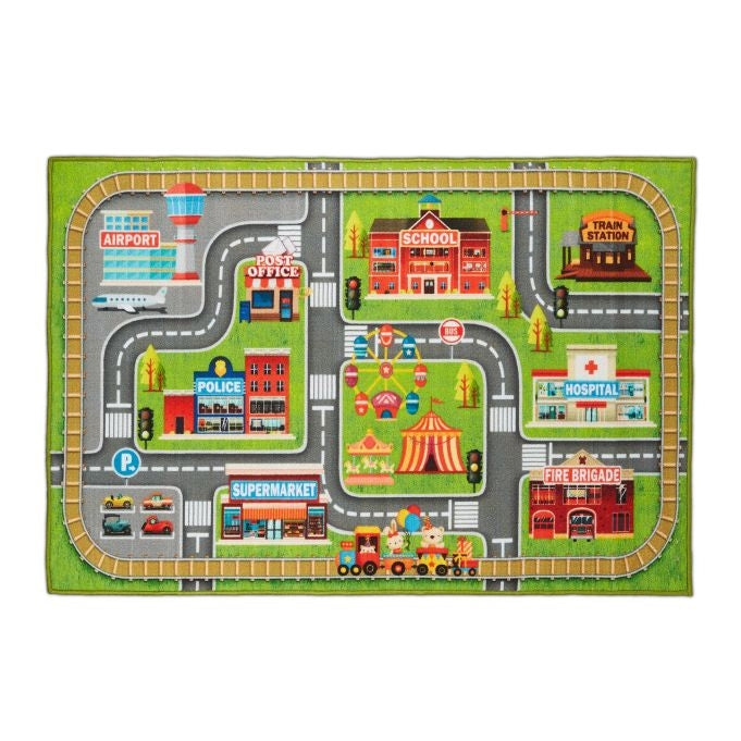 Children’s Playmat With Town Motif