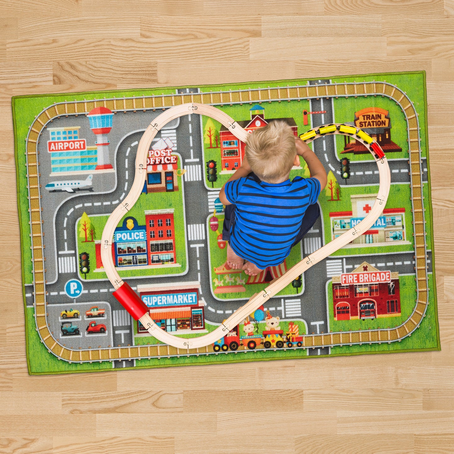 Children’s Playmat With Town Motif