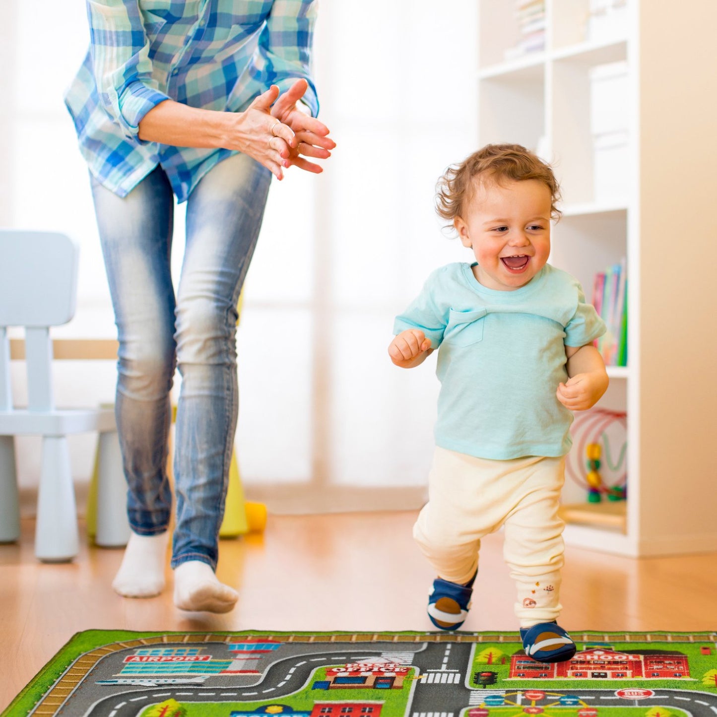 Children’s Playmat With Town Motif