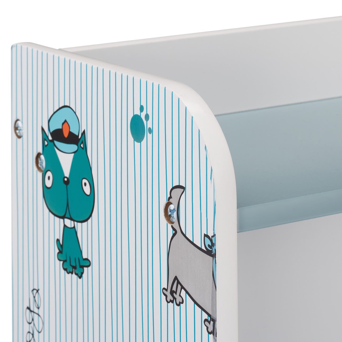 Children's Shelf with Puppies Motif