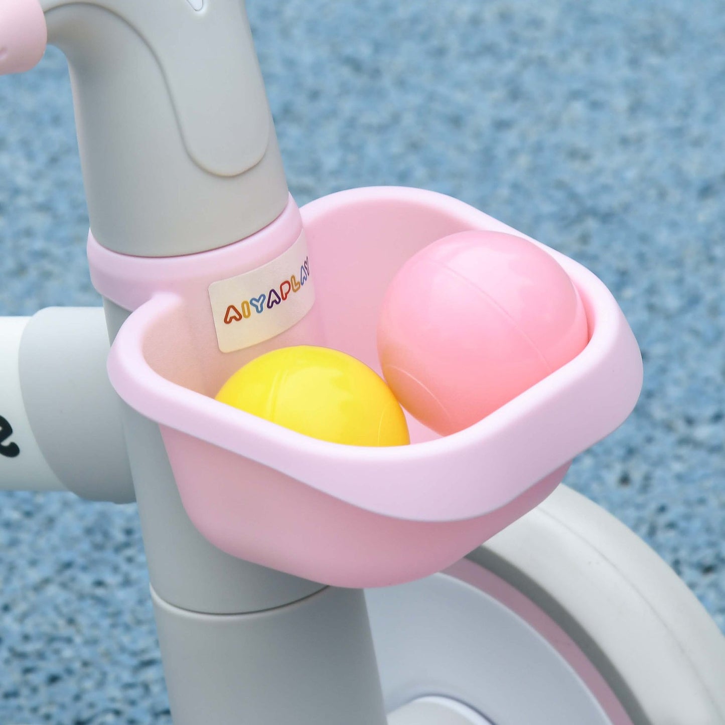 Balance bike for toddlers, Pink/White, TPU wheels without screws