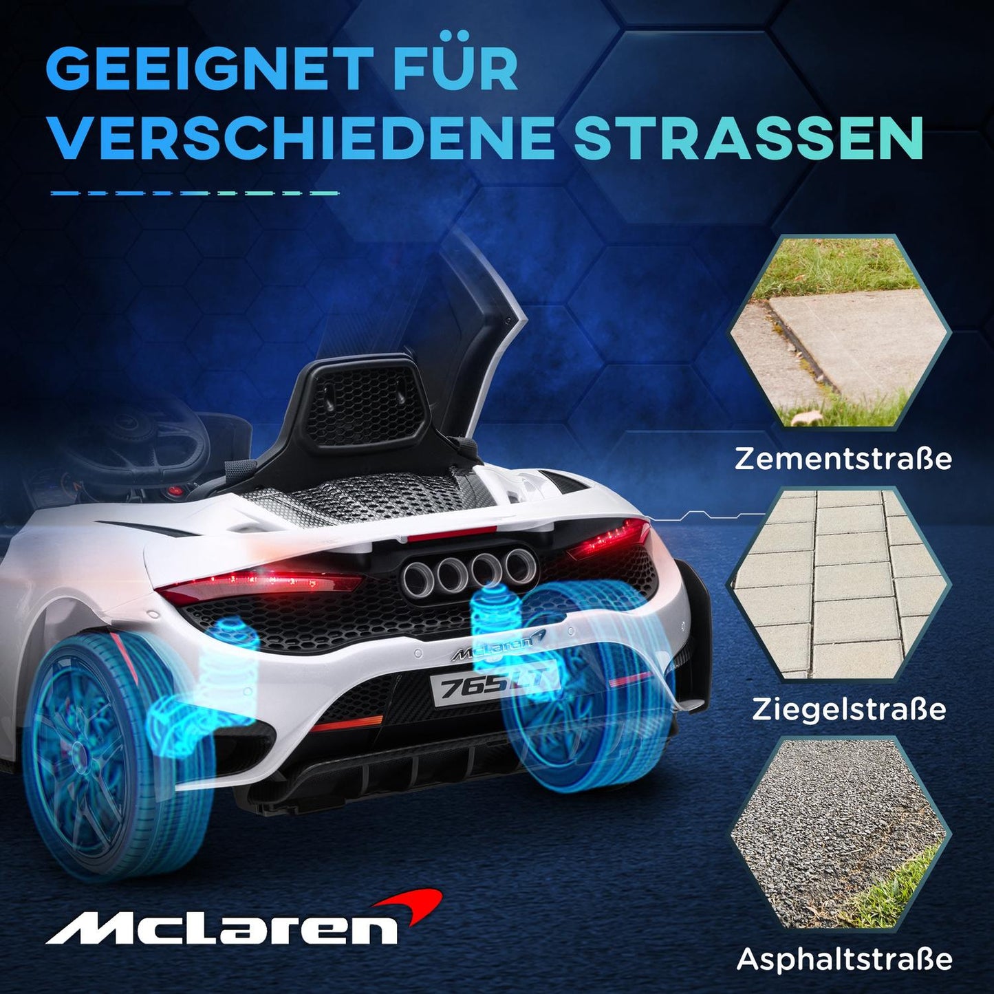 12V electric car for children with remote control, lights and music