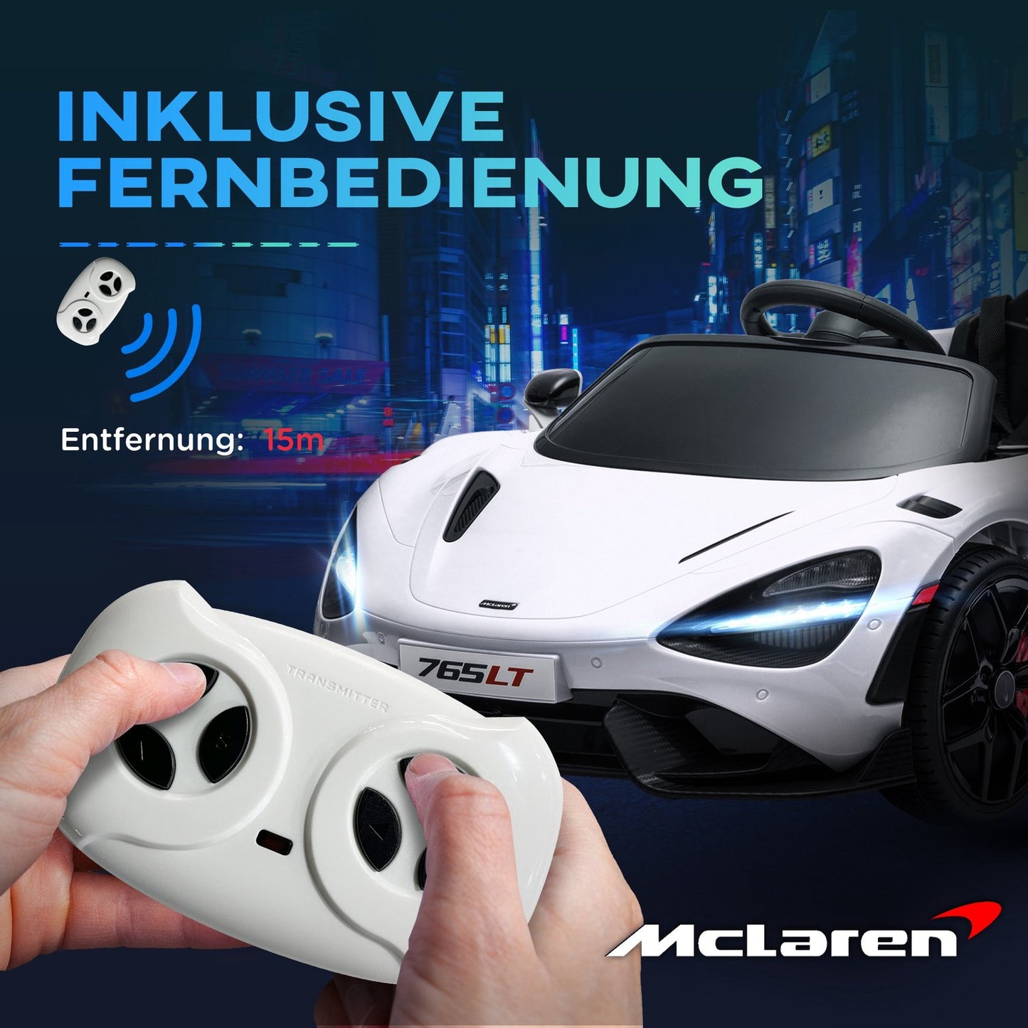 12V electric car for children with remote control, lights and music