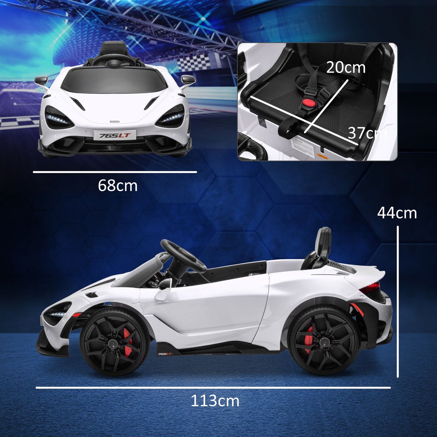 12V electric car for children with remote control, lights and music