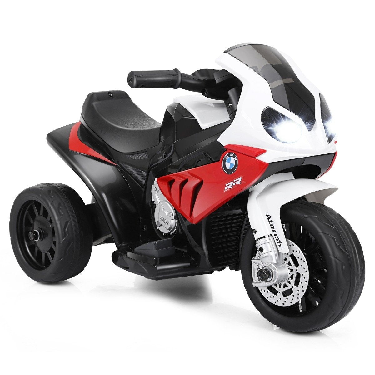 Children's motorcycle with training wheels 6 V electric motorcycle with music 66 x 37 x 44.5 cm red