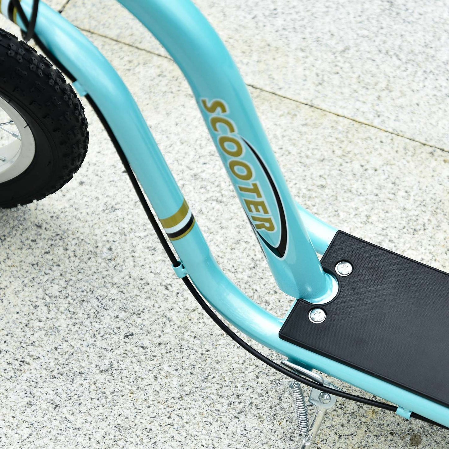Children's scooter from 5 years, kick scooter, city scooter for children, aluminum, 120 x 58 x 85-95 cm, light blue