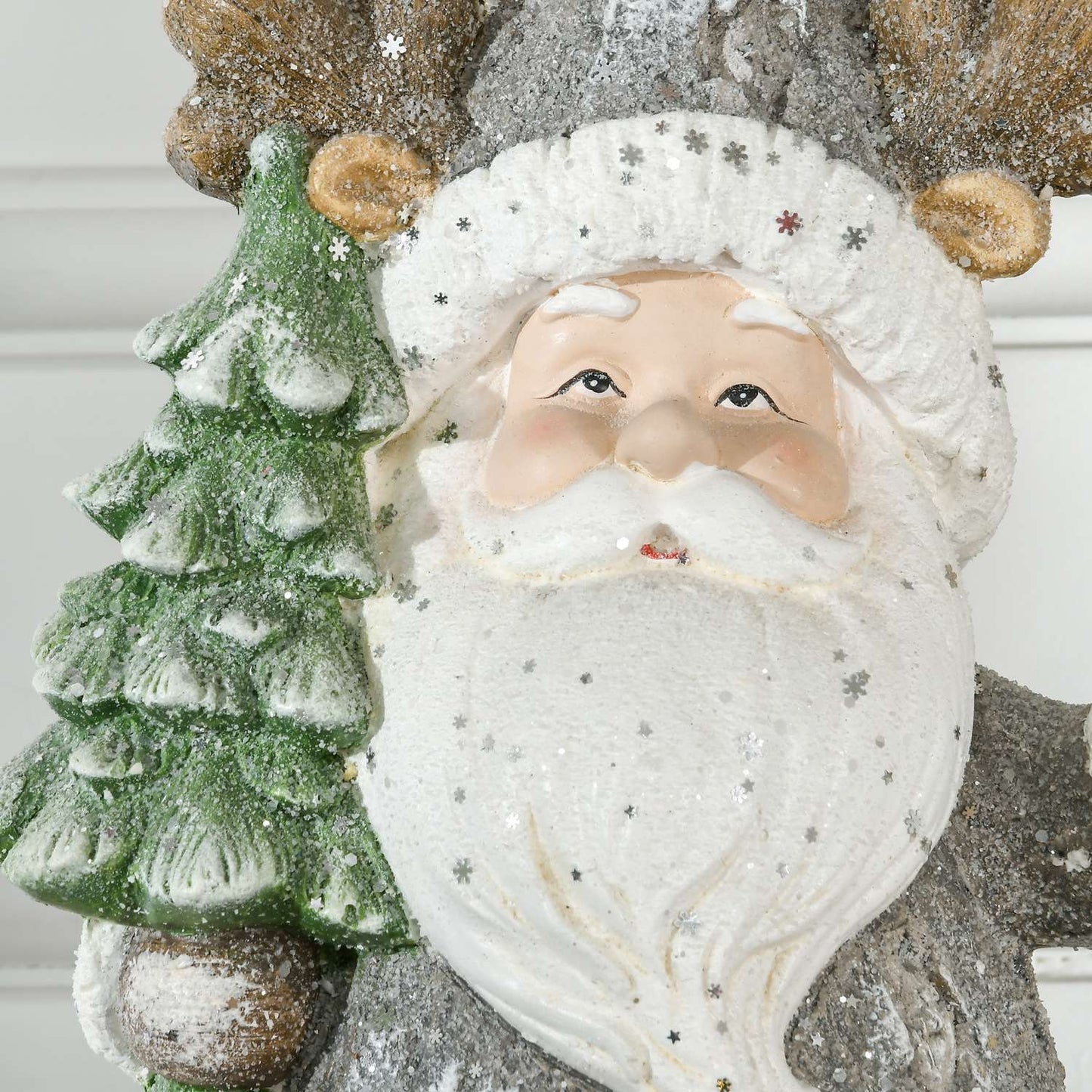 Santa figure with LED lights and Christmas tree, 55cm