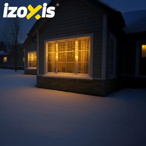 Christmas Icicle Lights, 100 LED, 6m, Warm White, IP44