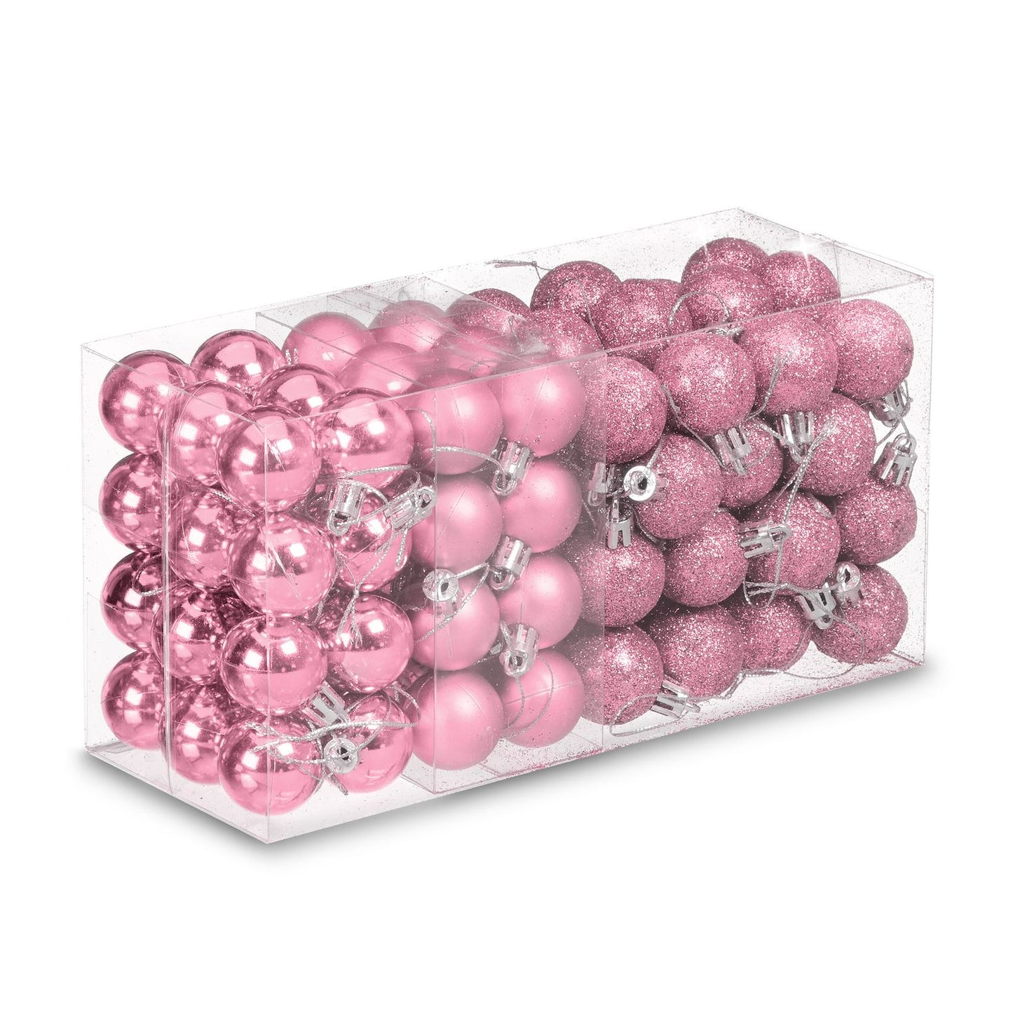Christmas Tree Baubles Set, 96 Plastic Ornaments