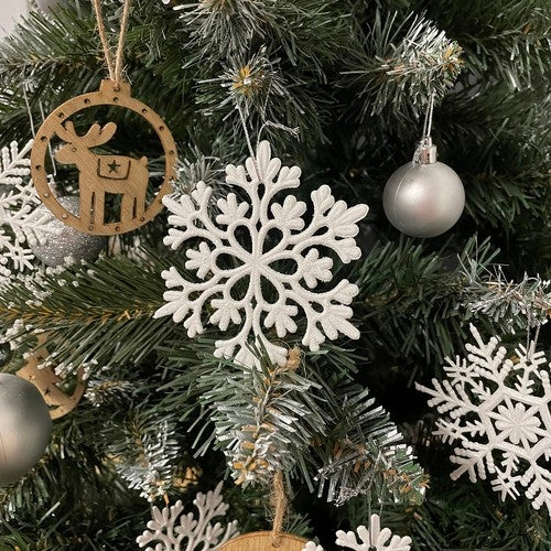 Christmas baubles - snowflakes 12pcs Ruhhy 22516