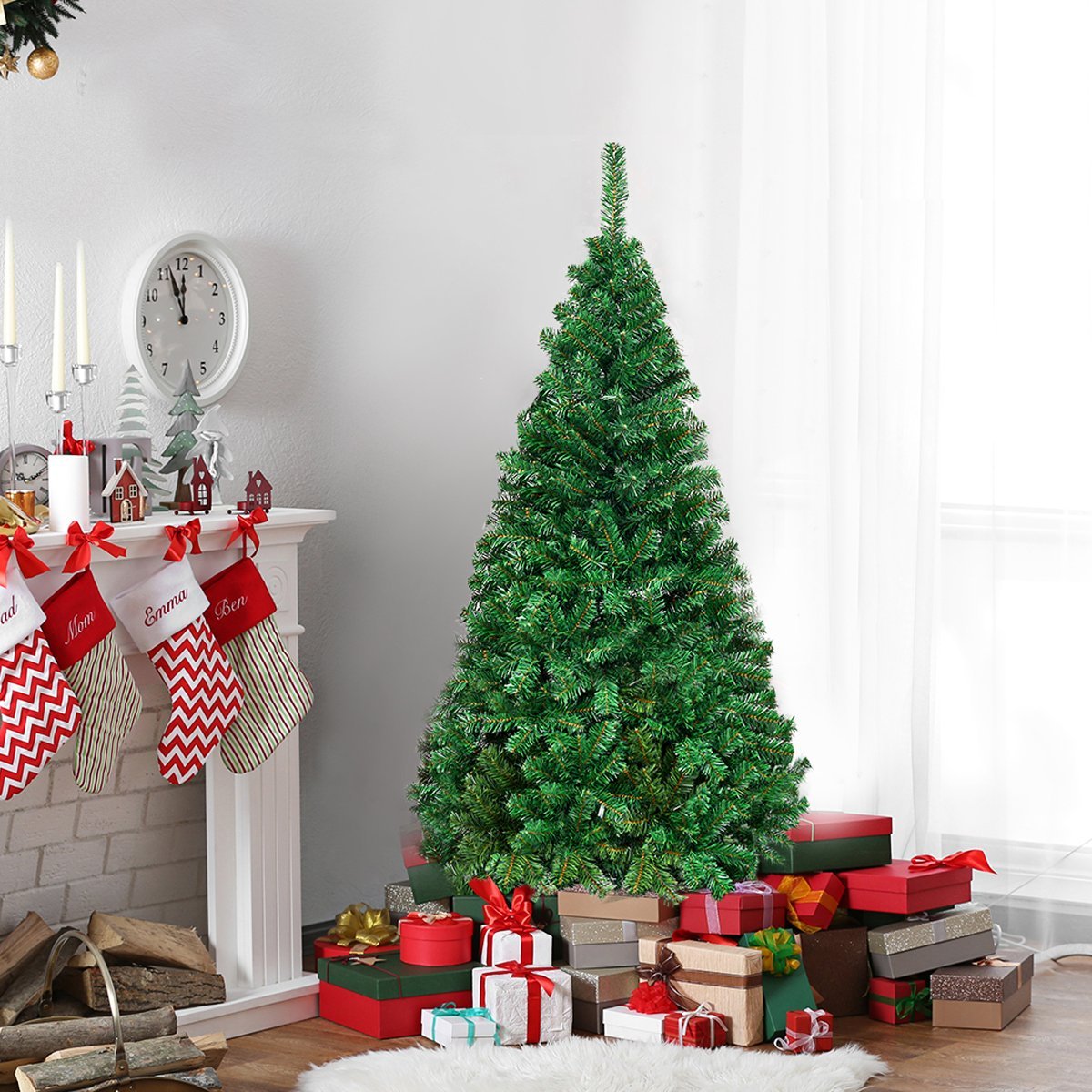 Christmas tree artificial Christmas tree with metal stand 150-240 cm green-150 cm