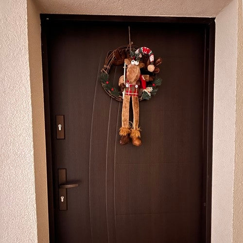 Christmas wreath on the door - reindeer Ruhhy 22316